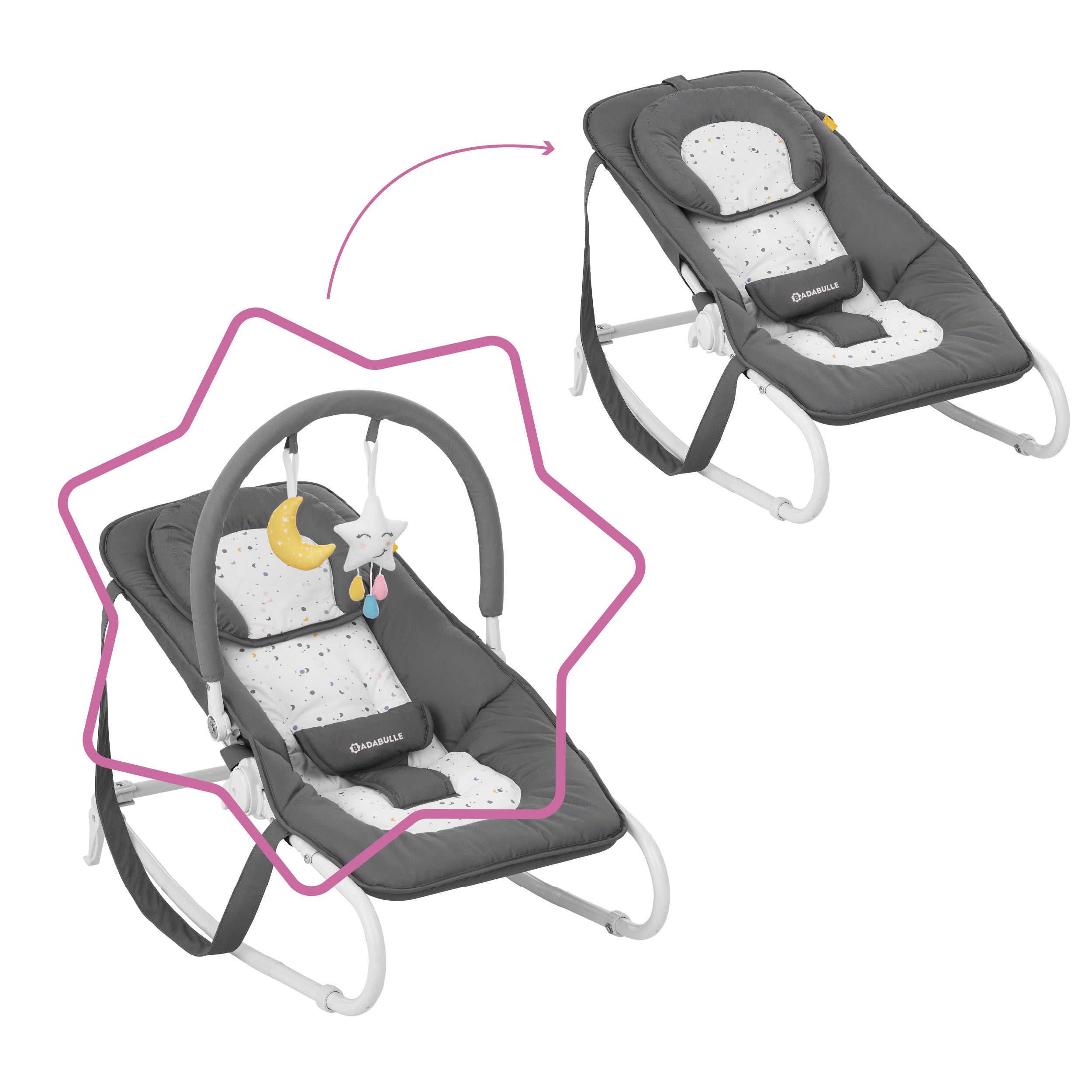 DE // Transat balancelle bébé easy ultra confort 5 positions