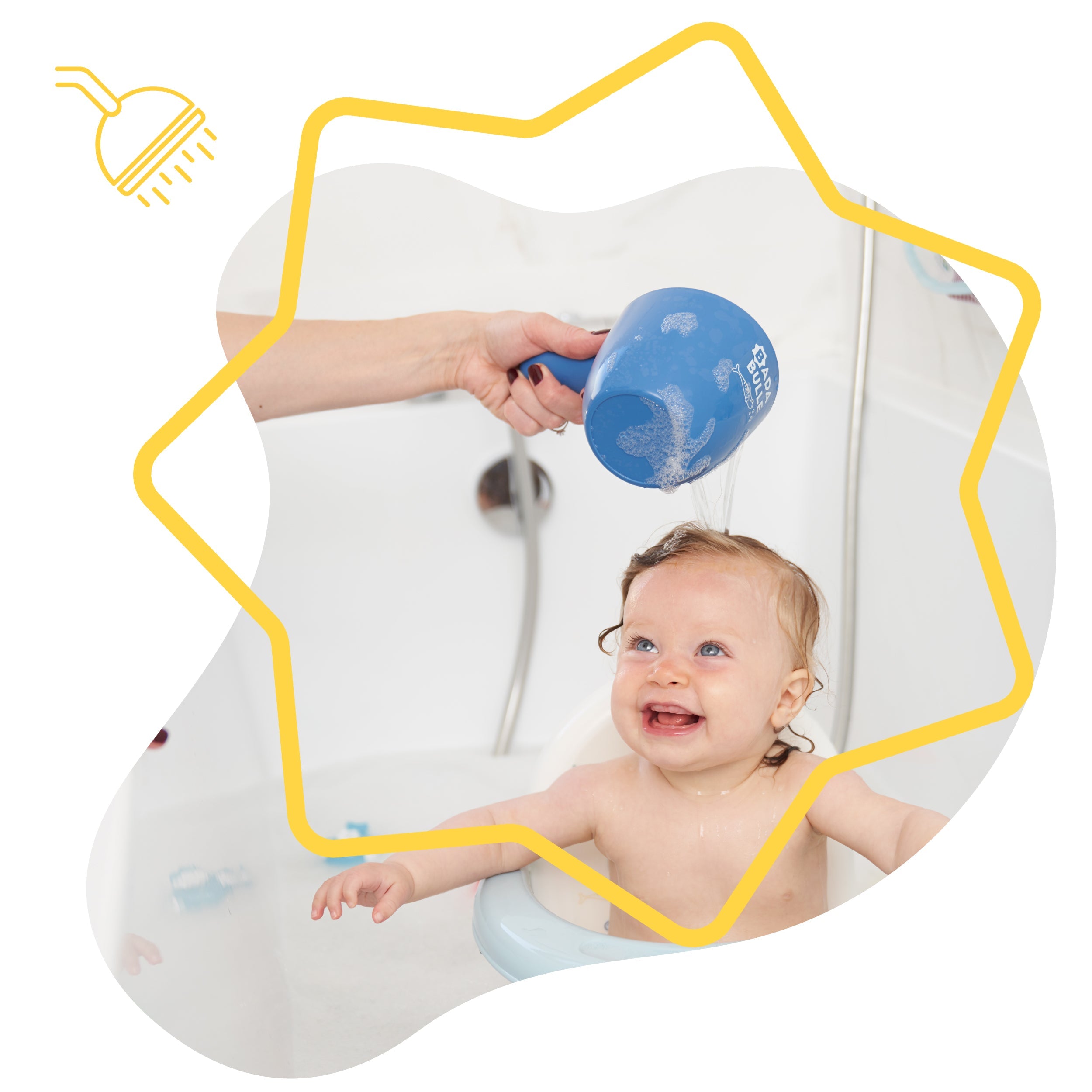 A0127 Rince tete bebe Pelle à eau tête de bain Shampoing pour bébé